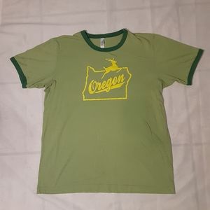 Oregon Unisex  L Green Short-sleeved T shirt